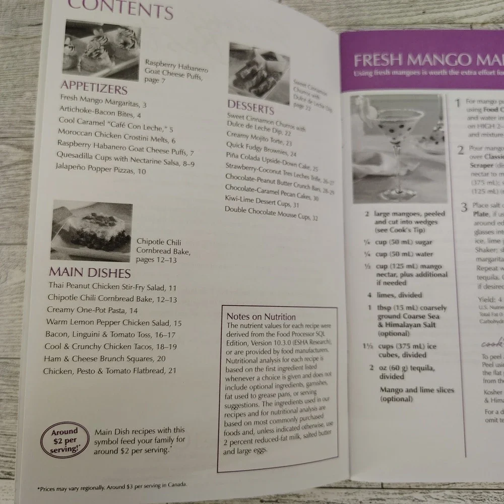 Pampered Chef Cookbook • Seasons Best Spring Summer‎ 2010 Seasonal Recipes